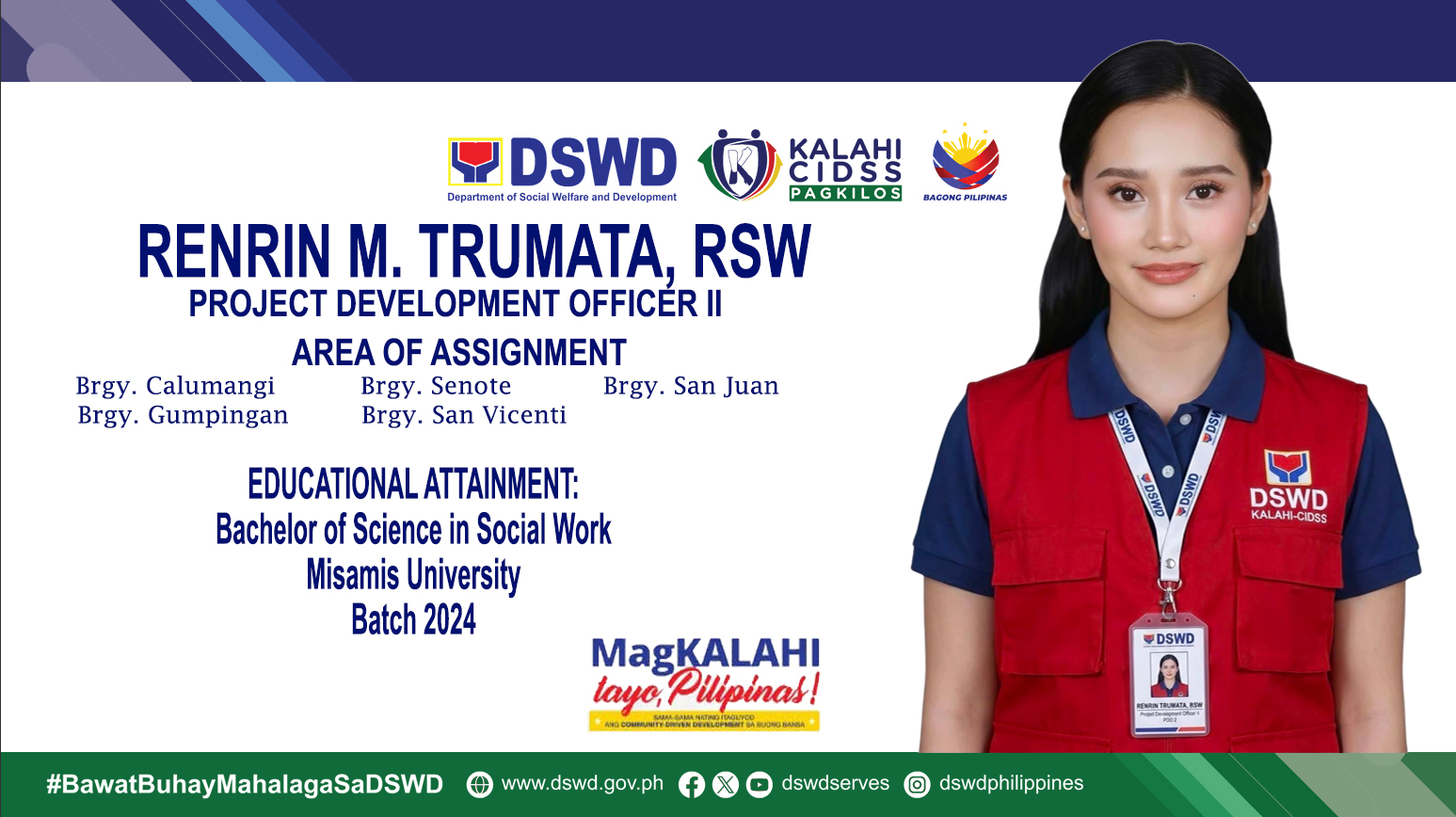 Renrin M. Trumata, RSW, Project Development Officer II