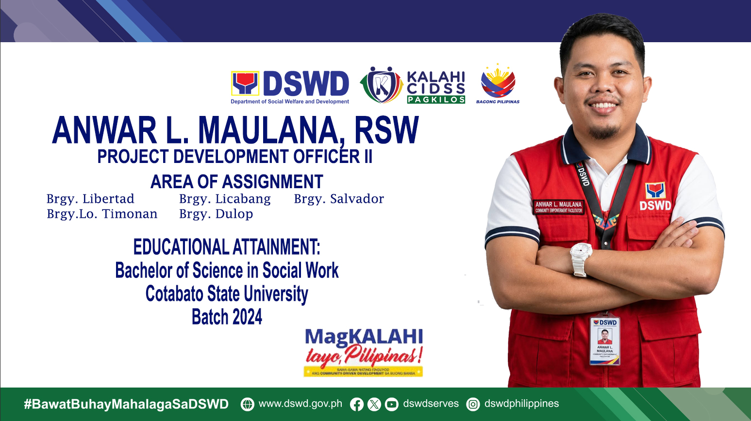 Anwar L. Maulana, RSW, Project Development Officer II