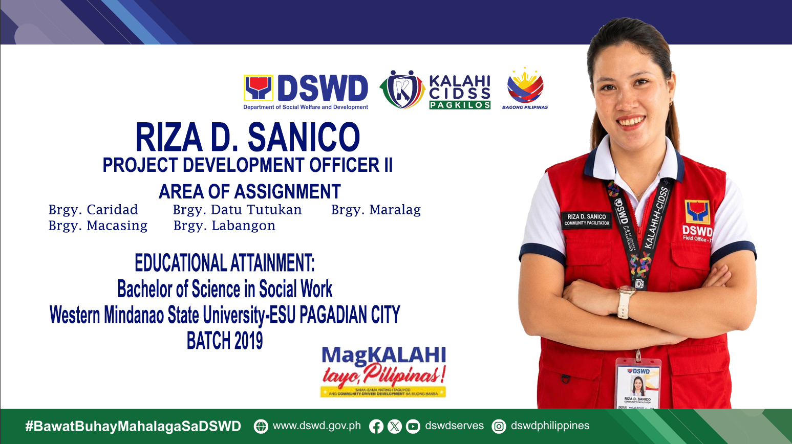 Riza D. Sanico, Project Development Officer II