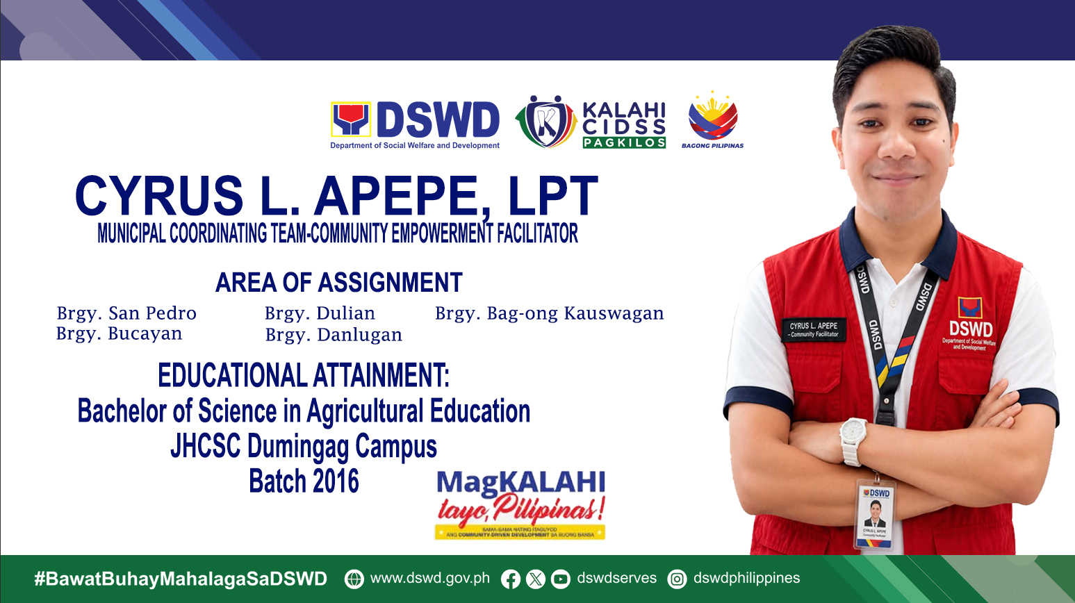 Cyrus L. Apepe, LPT, Community Empowerment Facilitator