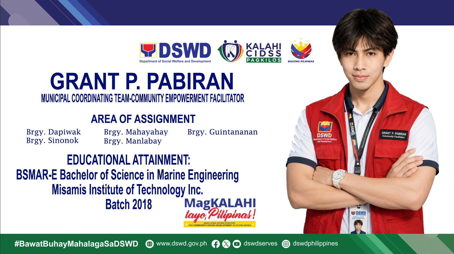 Grant P. Pabiran, Community Empowerment Facilitator