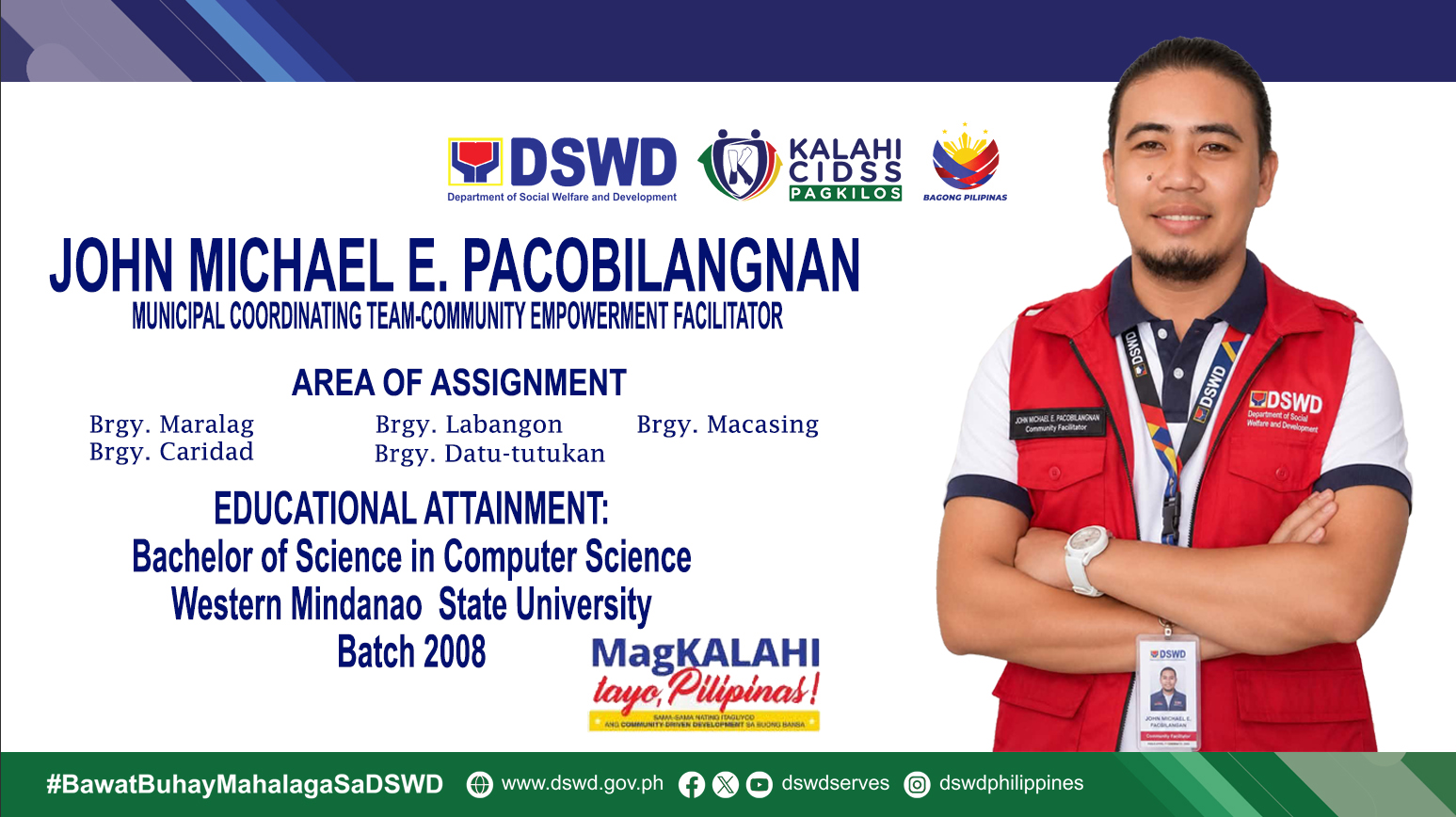 John Michael E. Pacobilangan, Community Empowerment Facilitator