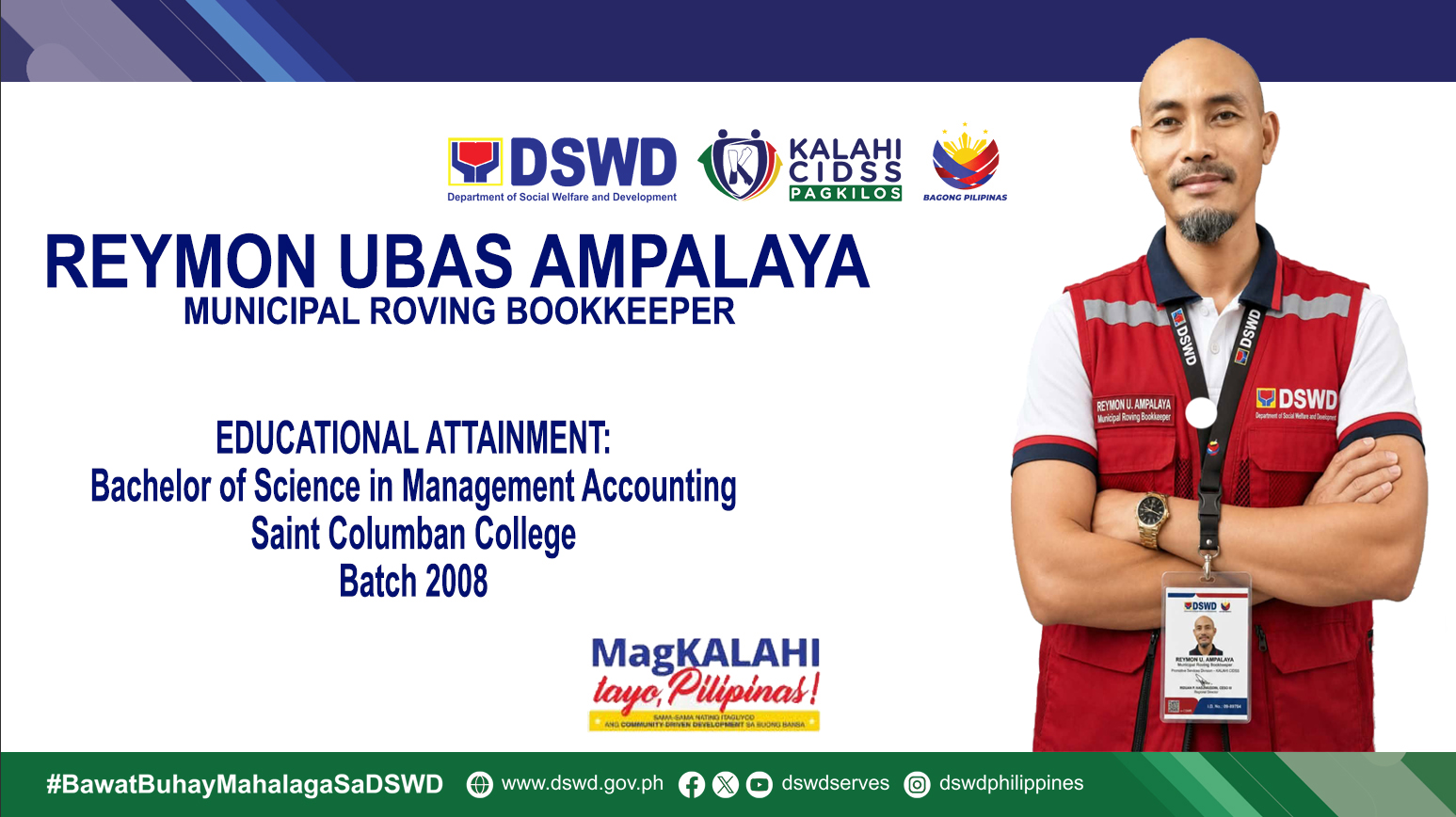 Reymon Ubas Ampalaya, Municipal Roving Bookkeeper